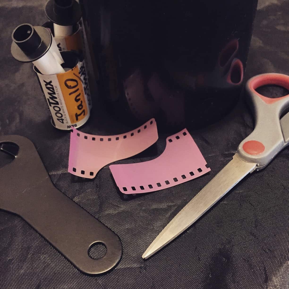 Photo of me developing film