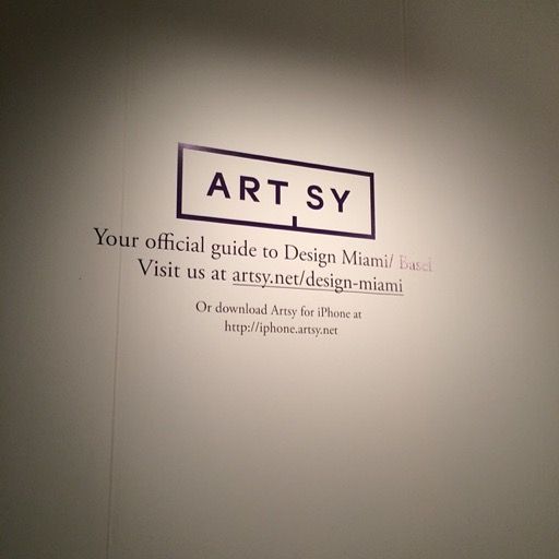 Photo of the Artsy logo at an art show.