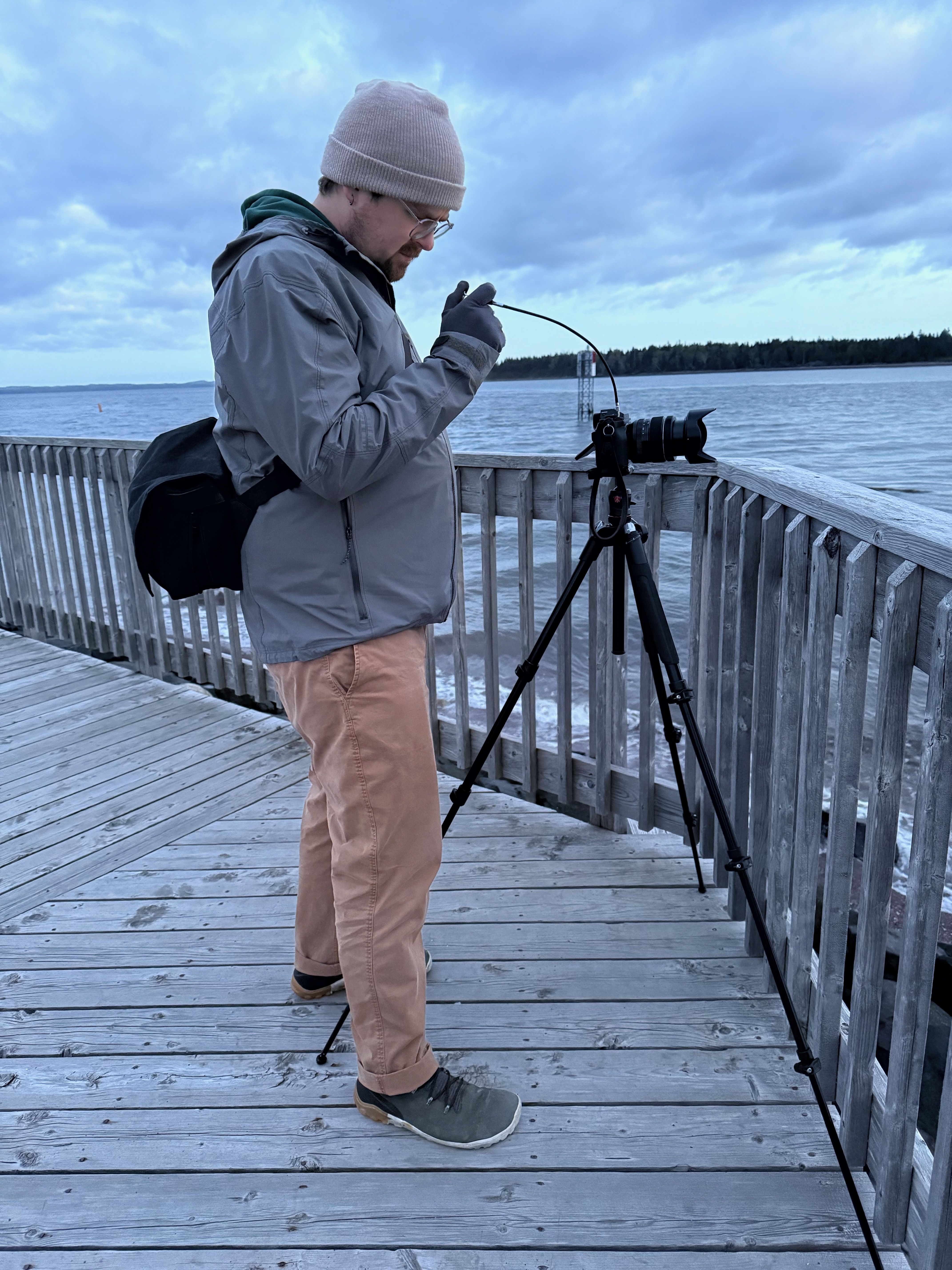 Photo of me taking a photo with a tripod