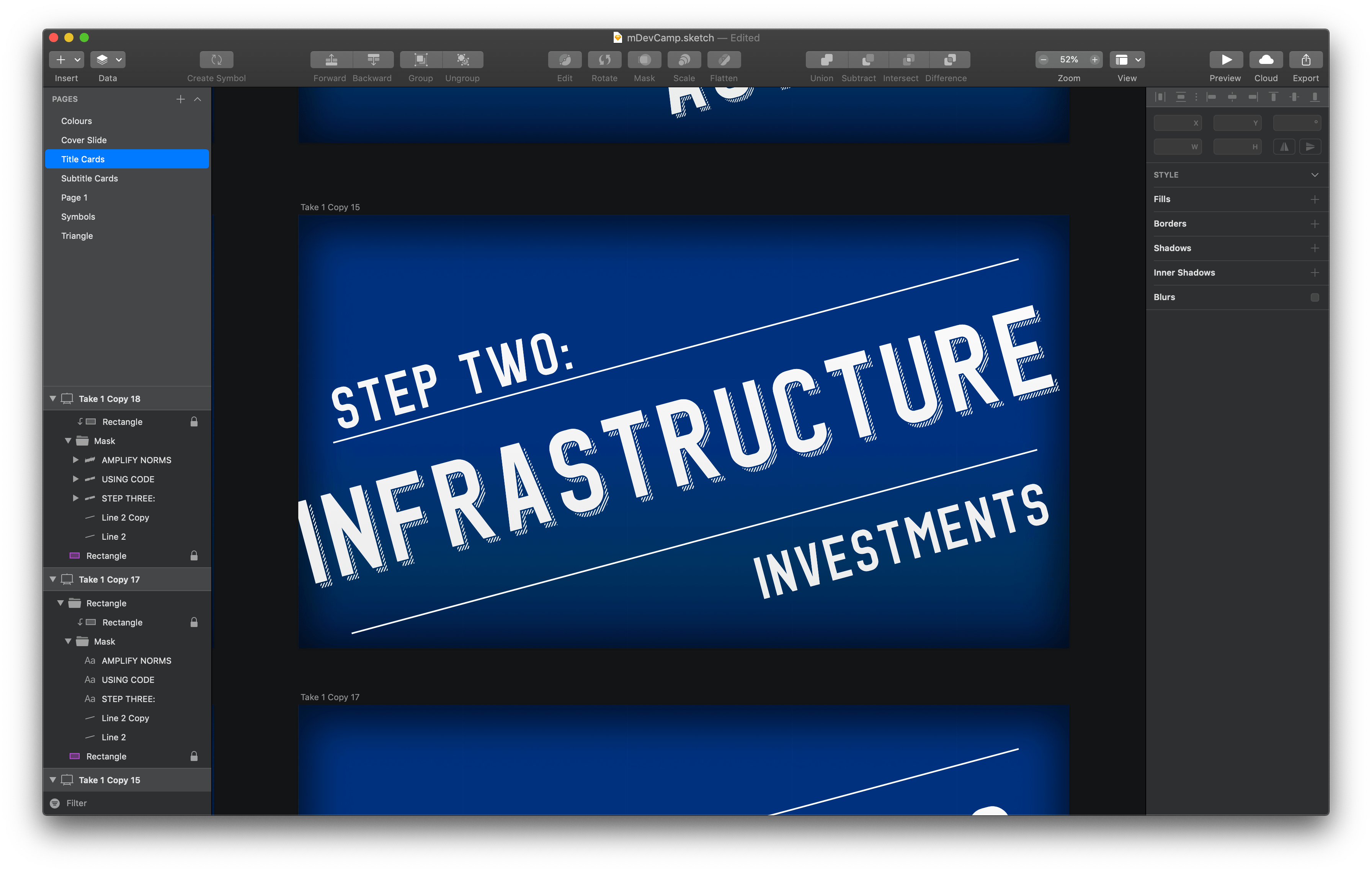 Sketch screenshot of initial work
