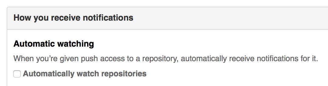 GitHub settings