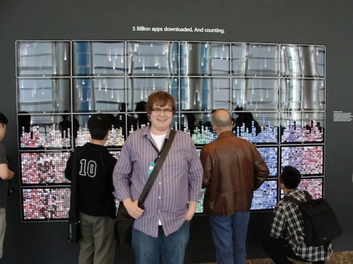 Photo of (a younger) me at WWDC 2010.