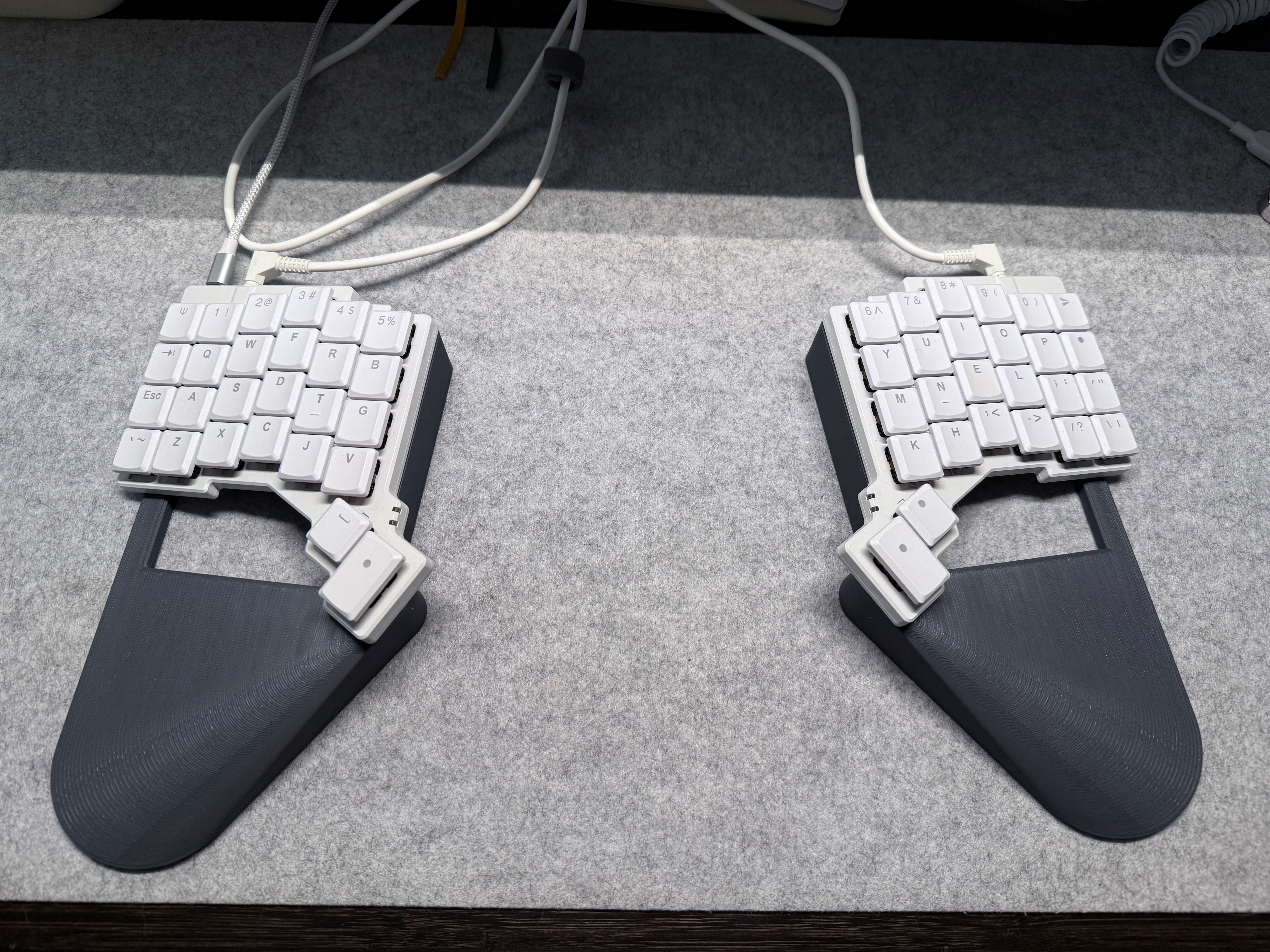 Photo of a split keyboard