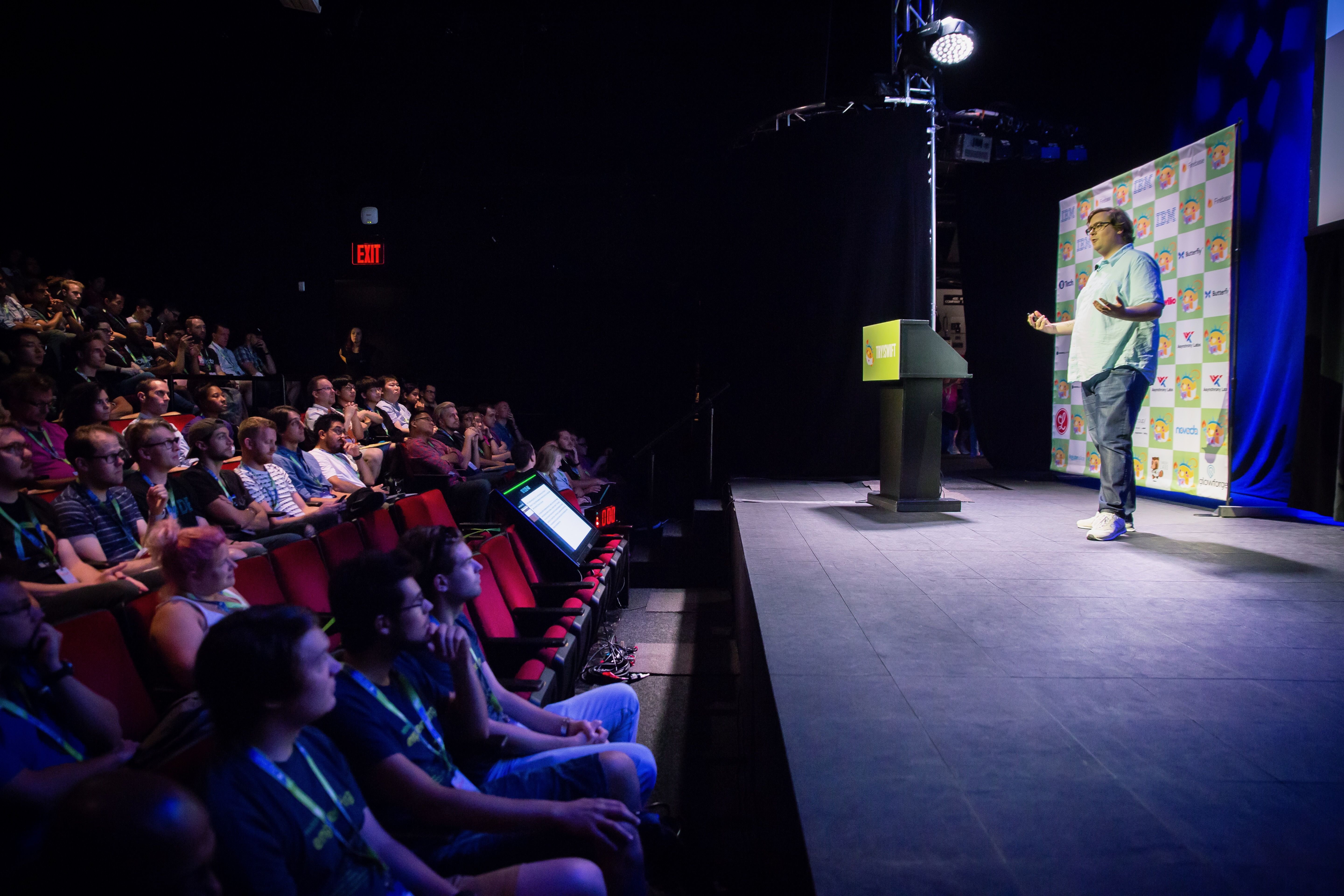 Photo of me on a stage