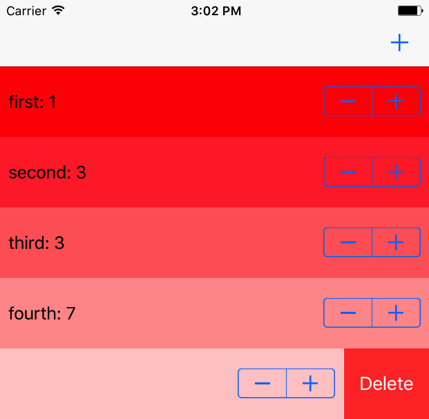 Screenshot of finished app