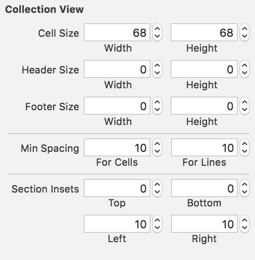 Collection geometry view configuration
