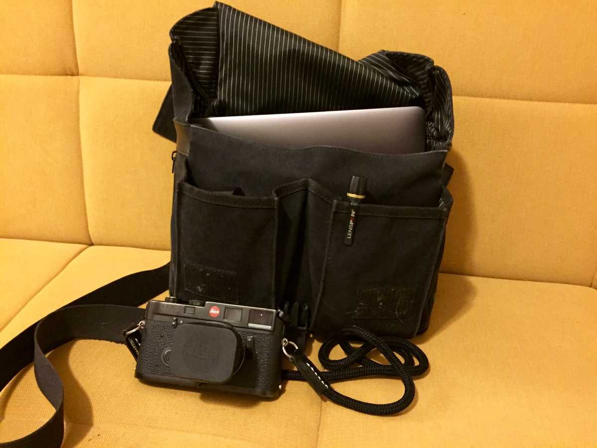 The MacBook in my camera bag