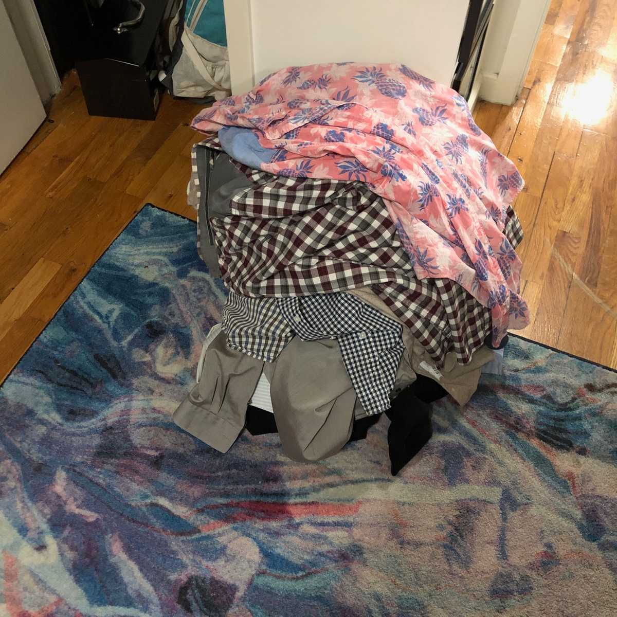 Photo of a pile of shirts